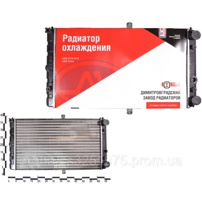 Радиатор ВАЗ 2110-12 карб., алюм., основной ДААЗ